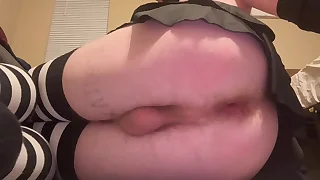 Femboy Twink has joke with asshole